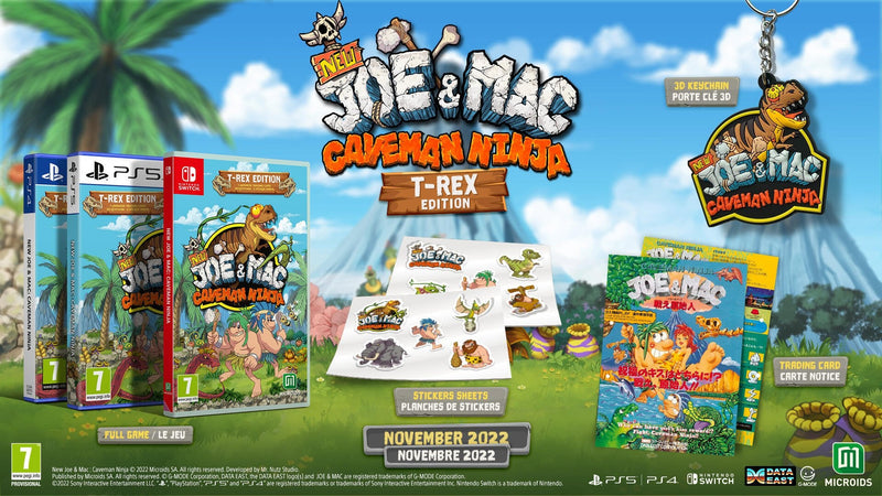 New Joe And Mac - Caveman Ninja T-rex Edition