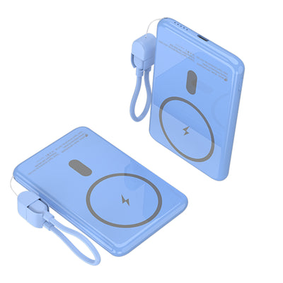 Leotec Powerbank 5000MAH LEPOWW20W5B 20W Wireless Blue Includes USB Cable Type-c — image 1