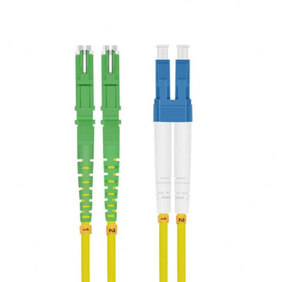Helos Lwl Network Cable E2000® Apc (lsh)/Lc Duplex 9/125?M OS2 Yellow 3,0M — image 1