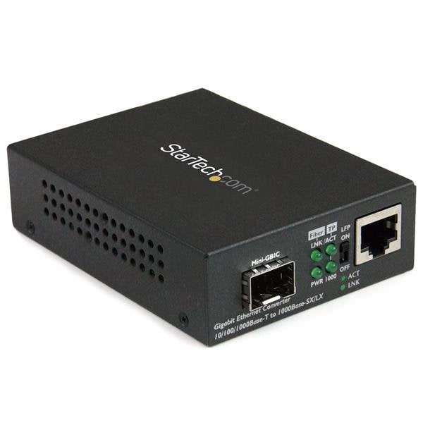 StarTech.com Converter Medios Ethernet Gigabit a Fibre With Sfp Abierto Adapter Cobre a Fibre Converter Stands