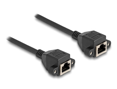 Delock 80198 Cable Extensión RJ50 Female a Female S/FTP 0,5M Black — image 1