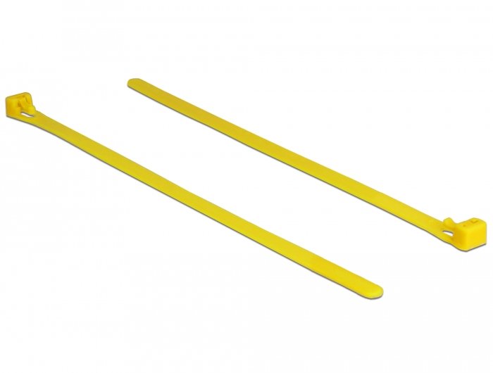 Delock 18759 Presilla Brida Reutilizable Nylon Yellow 100 Pieces Atacables Yellow Brida Reutilizable, Nylon, Y