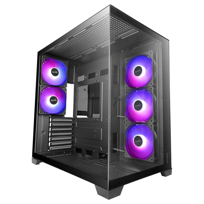 Mars Gaming Box Semitorre ATX Mcvpro ARGB Black Bahías INT:2X3'5/4X2'5/ 1XUSB3.0, 2XUSB2.0/ HD Audio In/Out/ W