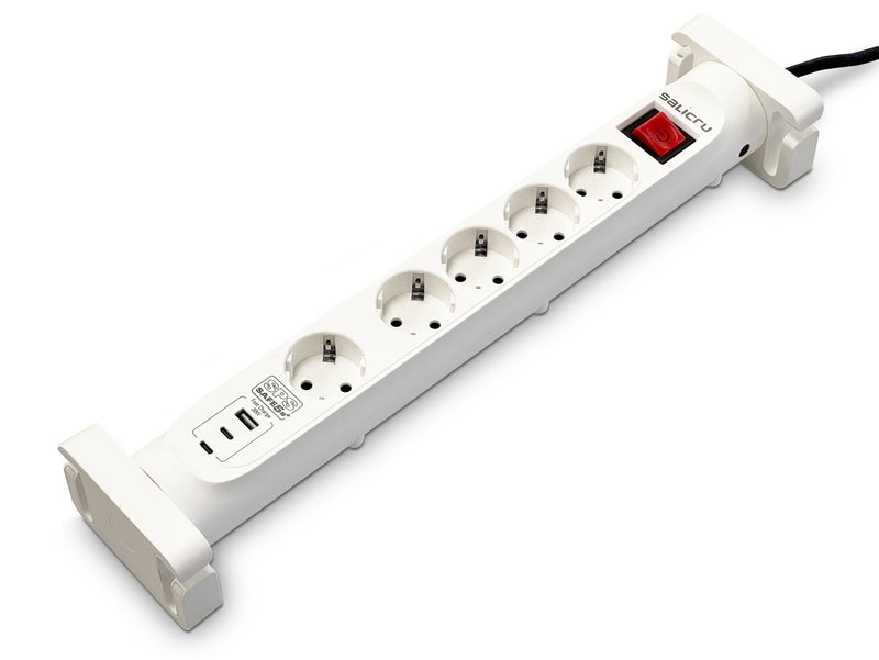 Salicru Power Strip Sps.safe 5S + Protectora Sobreten 5 Sockets + 3USB 680DA000003
