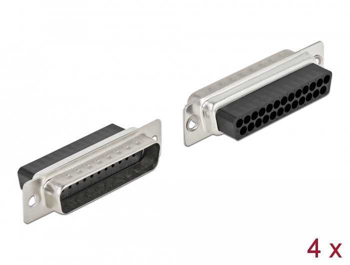 Delock Plug Crimpado D-sub 25 Clavijas, Metal 4 Pieces