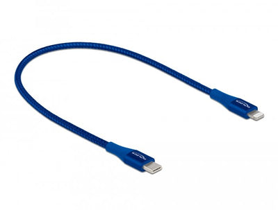 Delock Daten- And Cable Charging USB Type-c™ a Lightning™ Iphone™, Ipad™ And Ipod™ Blue 0,5M Mfi — image 1