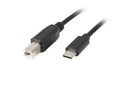 Lanberg CA-USBA-14CC-0030-BK Cable 3M USB 2.0 USB C USB B Ferrita Black — image 1