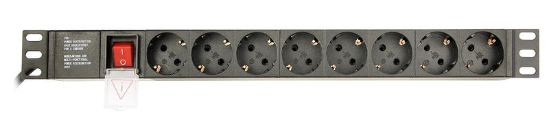 Gembird Power Strip Rack 8 Schuko Sockets 1U 16A 3M Cable