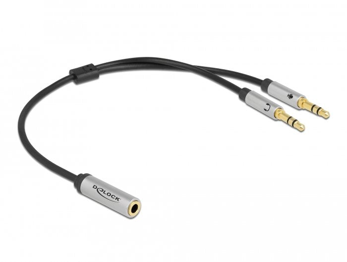 Delock Adapter 1 X 3,5MM 4 Pin - 2 X 3,5MM 3 Pin Male