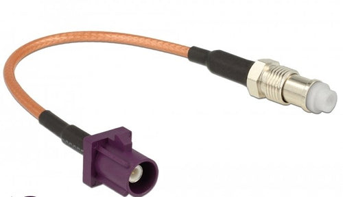 Delock Cable Antenna Fakra D Connector Male Fme Connector Female RG-316 15CM — image 1