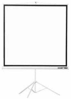 Approx Screen Tripod 180X180 High Quality Fabric White Matte Bordes Black 3CM — image 1