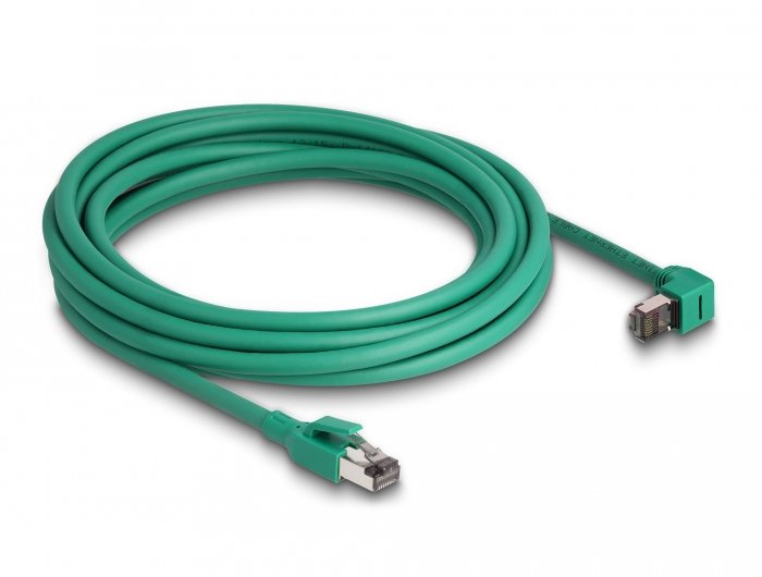 Delock RJ45 Network Cable Profinet Sf UTP 90° Angulado 5M Green