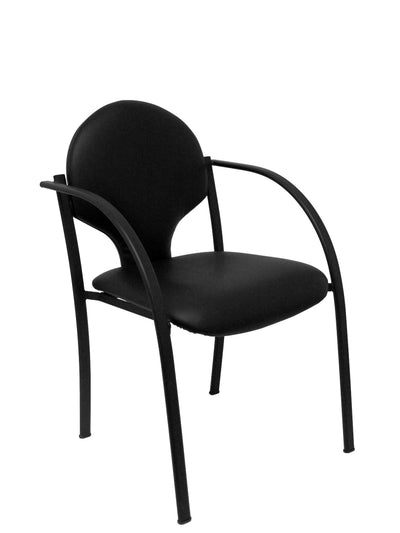 Pack 2 Chairs Hellin Chasis Black Similpiel Black — image 1