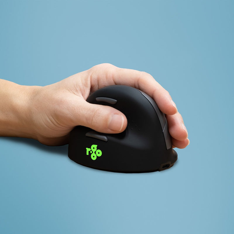 R-go Tools R-go He Mouse, Mouse Ergonómico, Medio (165-195MM), Zurdo, Inalámbricos