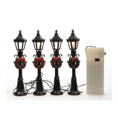 Farolas Escenas Navideñas Set Of 4 Ø2,5X12CM 4 Leds — image 1