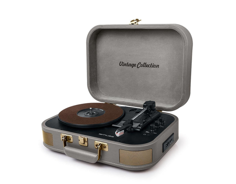 Muse MT-201 Btg Grey (light Grey) Tocadiscos Stereo / USB / Bluetooth
