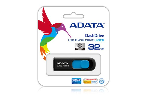 ADATA USB Flash Drive 128GB USB 3.0 Dashdrive UV128 Black