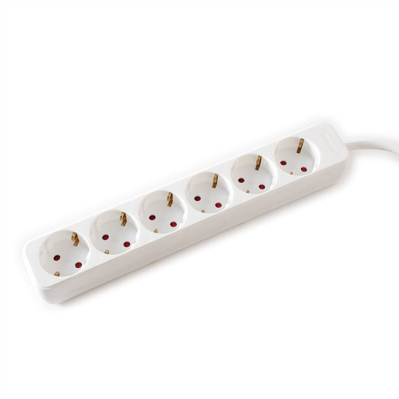 Value 6-VÍAS Power Strip Plugs Without Switch White 3M