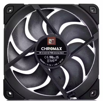 Noctua Fan PC NF-A12X25 G2 PWM Chromax.negro Black Pwm-anschluss, 120MM) NF-A12X25 G2 PWM Chromax.negro — image 1