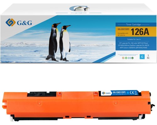 G&g Toner Compatible With HP 126A/ CE311A Canon 729C