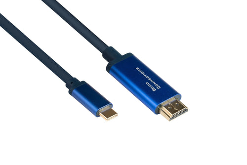 Cable Alcasa 4520-CSF015B Adapter Vídeo 1,5M USB Type-c HDMI Type a Standard Blue — image 1