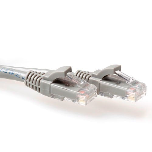 Grey 20 Meter U UTP CAT.6 Patch Cable Snagless With RJ45 Connectors