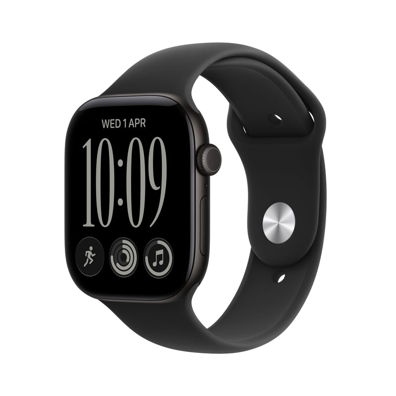 Apple Watch Watch Series 12 (2026) GPS 46MM Negro Aluminium Funda Con Negro Sport Band M/L - Negro