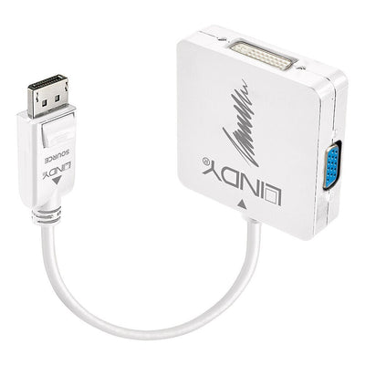 Lindy 41028 Adapter DisplayPort DVI-d + VGA [d-sub] + HDMI Black (DisplayPort 1.2 To Hdmi, VGA & DVI-d Ada) — image 1