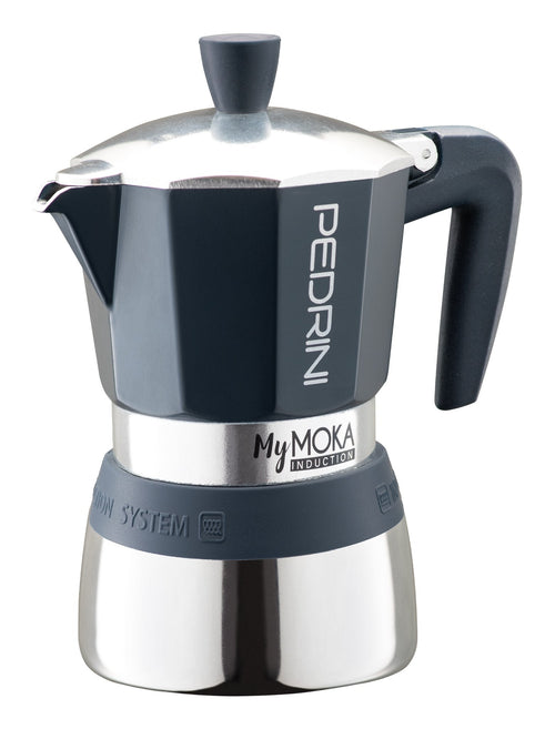 Pedrini Coffee Machine Italiana Mymoka Induction Brown Steel Inoxidable — image 1