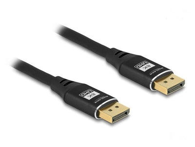 Delock 80620 Cable DisplayPort 8K 60 HZ 1M Black Metal — image 1