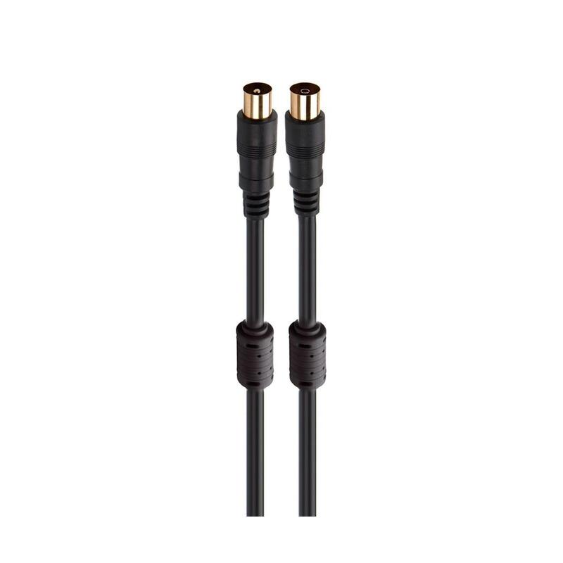 Fonestar ANT-NE-3 Black Cable Antenna TV Vídeo Coaxial Male a Antenna TV Vídeo Coaxial Female