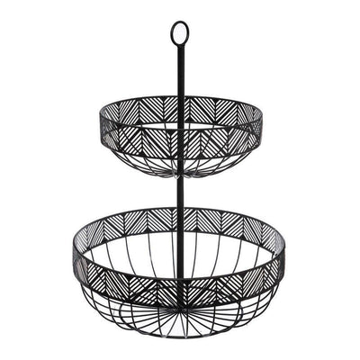 Frutero Dos Pisos Metal Black — image 1