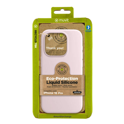 Muvit Case Recycletek Liquid Silicone Apple Iphone 16 Pro Pink — image 1