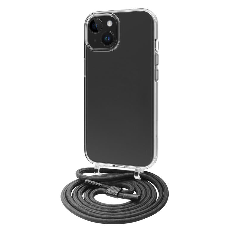 Muvit Case Recycletek Apple Iphone 15 Transparent + Colgante Black
