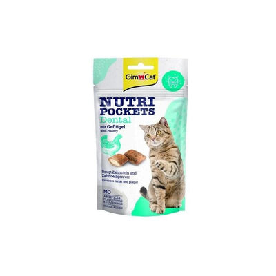 Gimcat Nutri Pockets Dental - Snack Crujiente Gatos, With Relleno Cremoso And Ingredientes Funcionales - 1 Bag — image 1