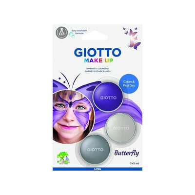 Giotto Make Up Butterfly Pack With 3 Maquillajes Faciales Tematica Mariposa - Se Lava With Water - Dermatologi — image 1