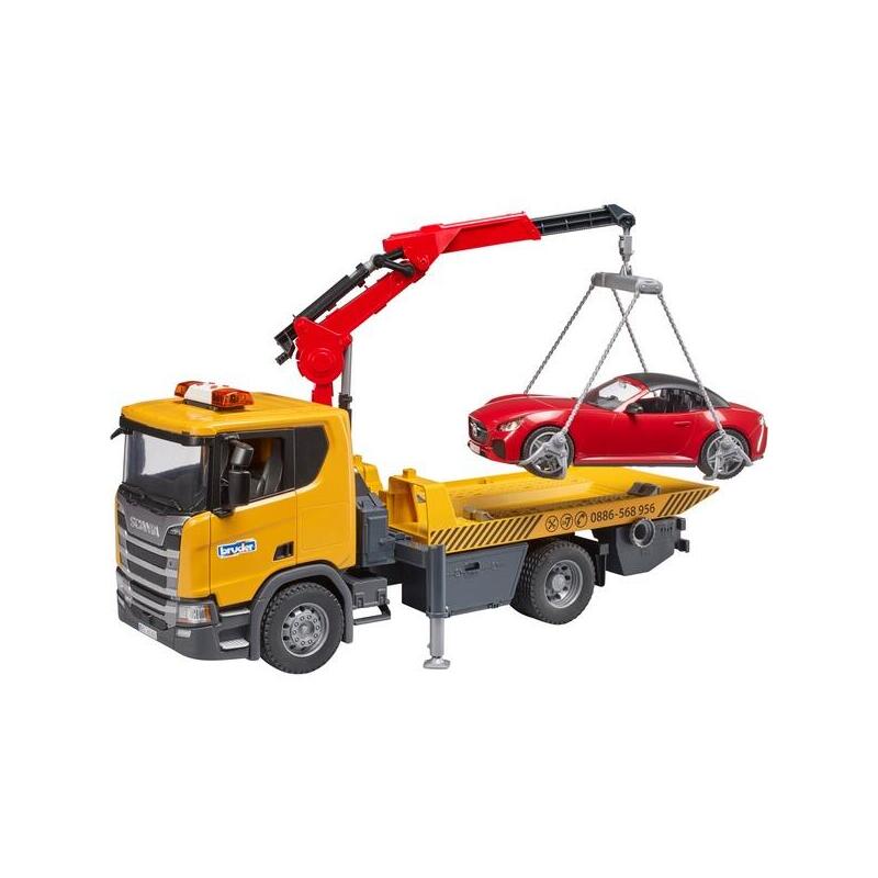 Bruder Grúa Scania Super 560R Con Módulo Luz Y Sound Y Roadster, 3552