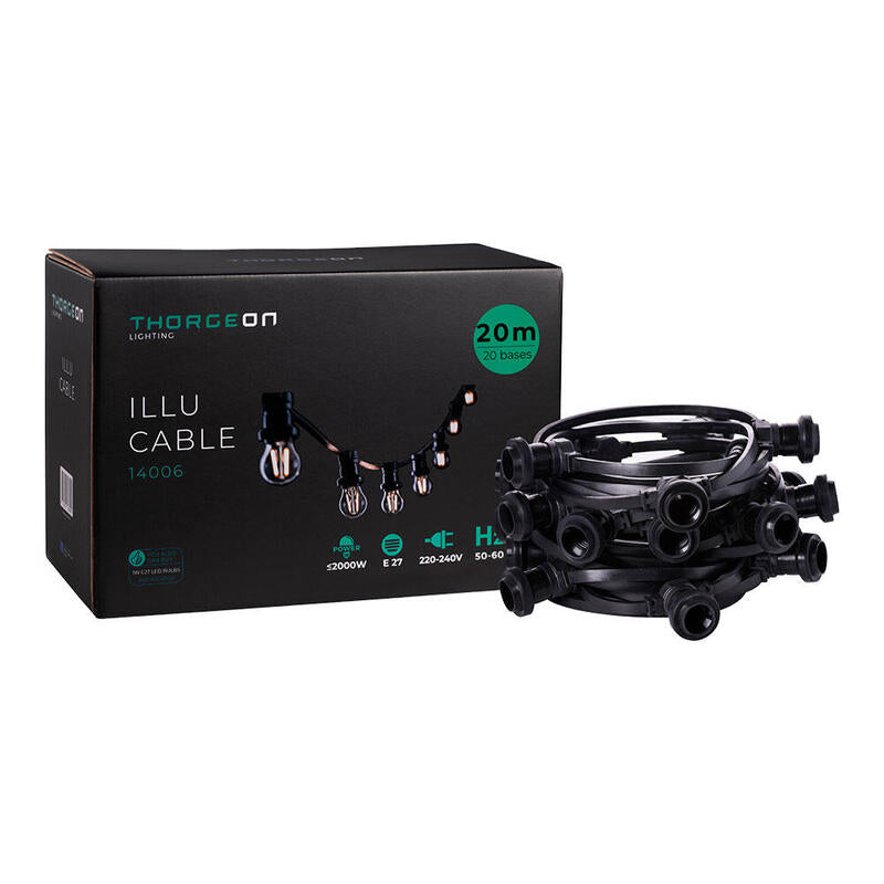 Garland 20 Portalámparas 2000W 50-60 HZ 220-240V E27 IP44 20M