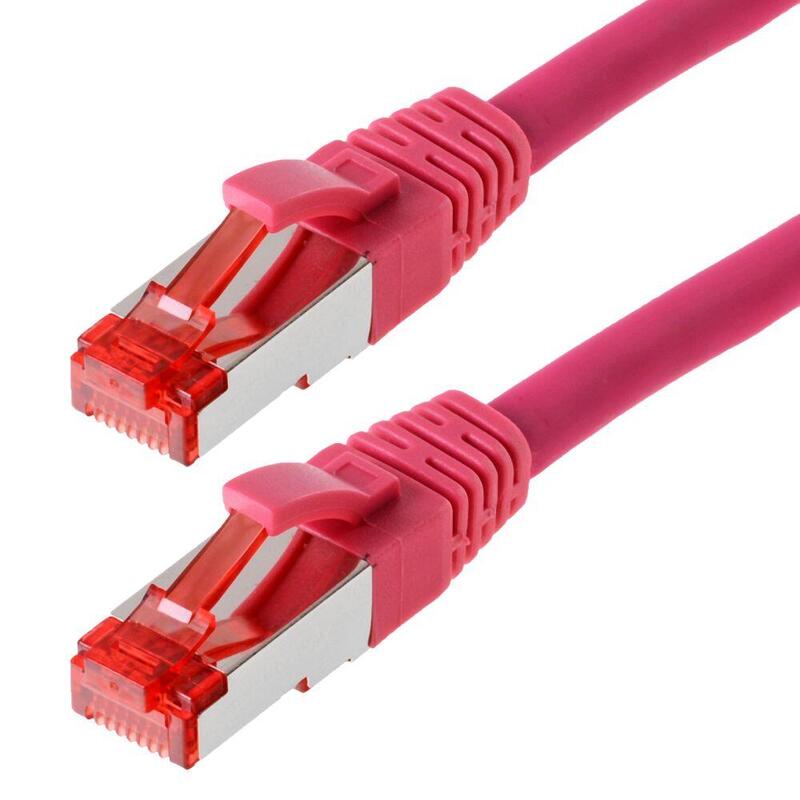 Helos Network Cable S/FTP CAT.6 Magenta 5,0M