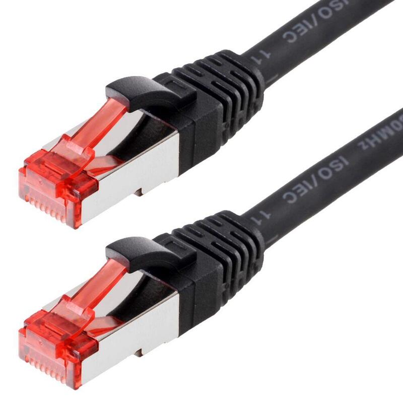 Helos Network Cable S/FTP CAT.6 Black 15,0M