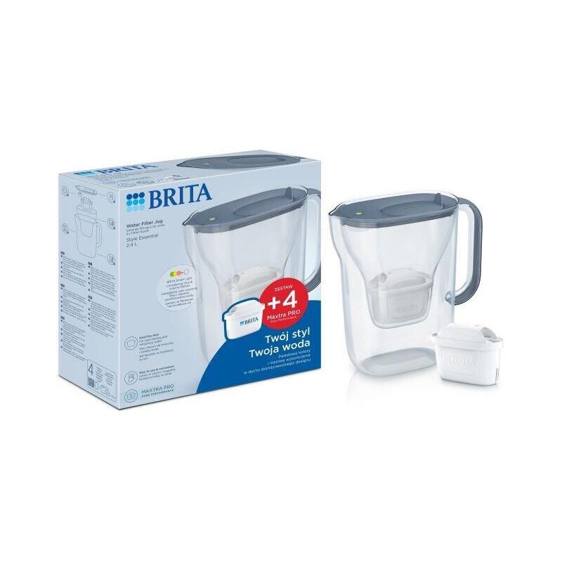 Brita Jarra Filtrante Style Essential + 4 Maxtra Pro Pure Performance Graphite