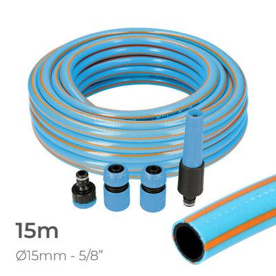 EDM Kit Hose Garden Professional Indoor Ø15MM Outdoor Ø20MM (5/8) 15M With Accesorios Pvc — image 1