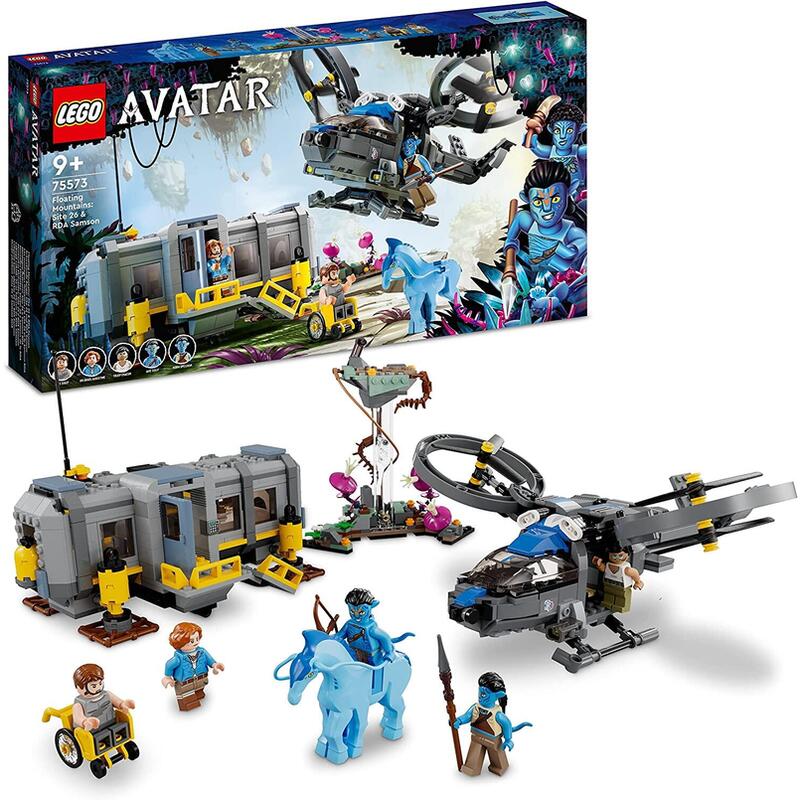 Lego 75573 Avatar Montañas Flotantes: Sector 26 Y Samson Rda, Helicóptero Juguete Construir, Direhorse Animales