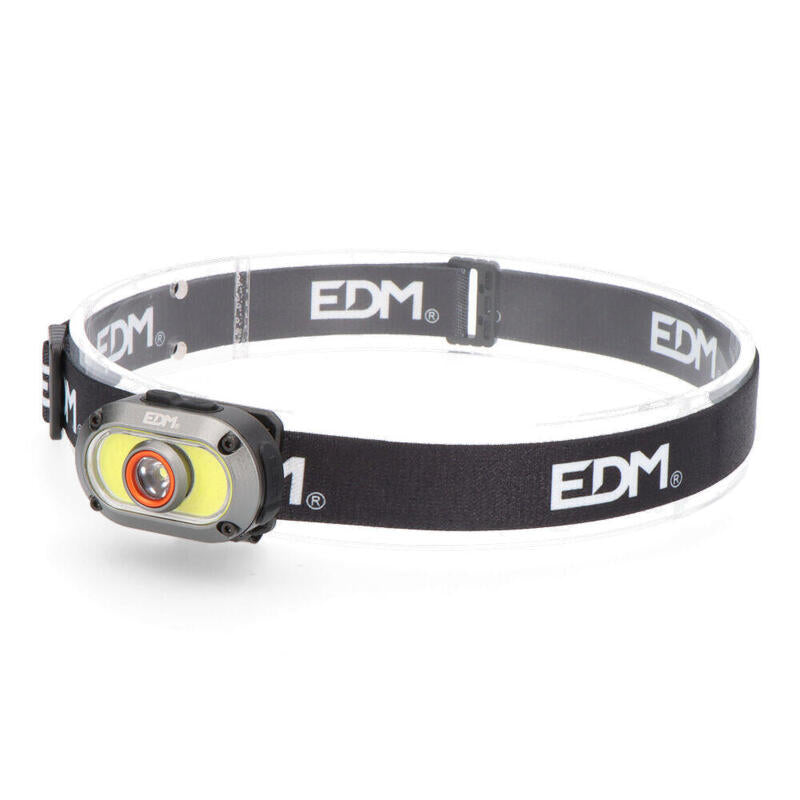 EDM Linterna Front Aluminium Rechargeable 7W 500LM 2 Leds 235MAH