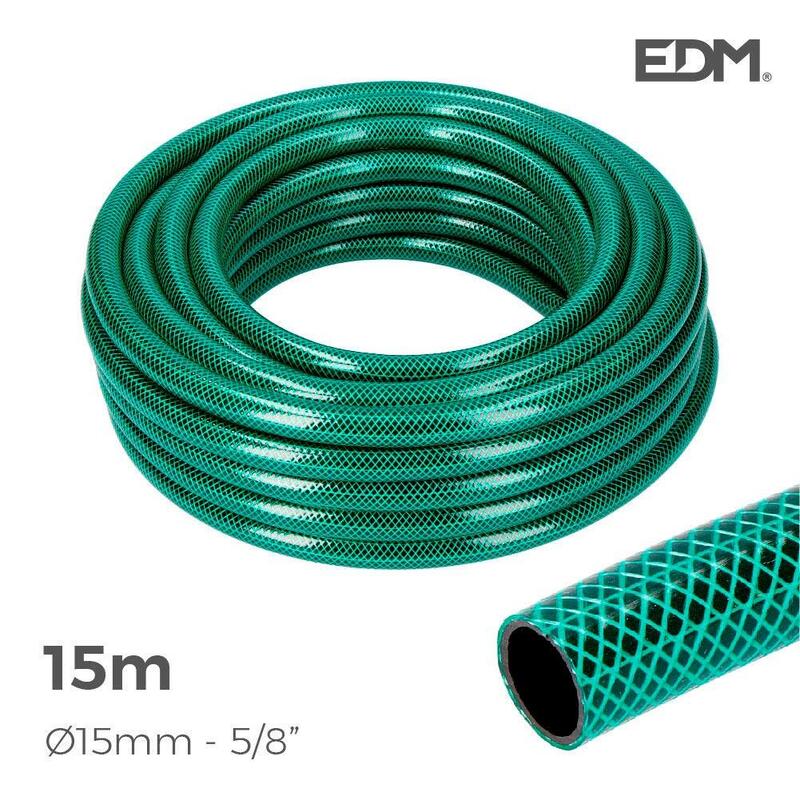 EDM Hose Garden Basic Line Ø Indoor 15MM Ø Outdoor 19MM (5/8) - Roll 15MTS