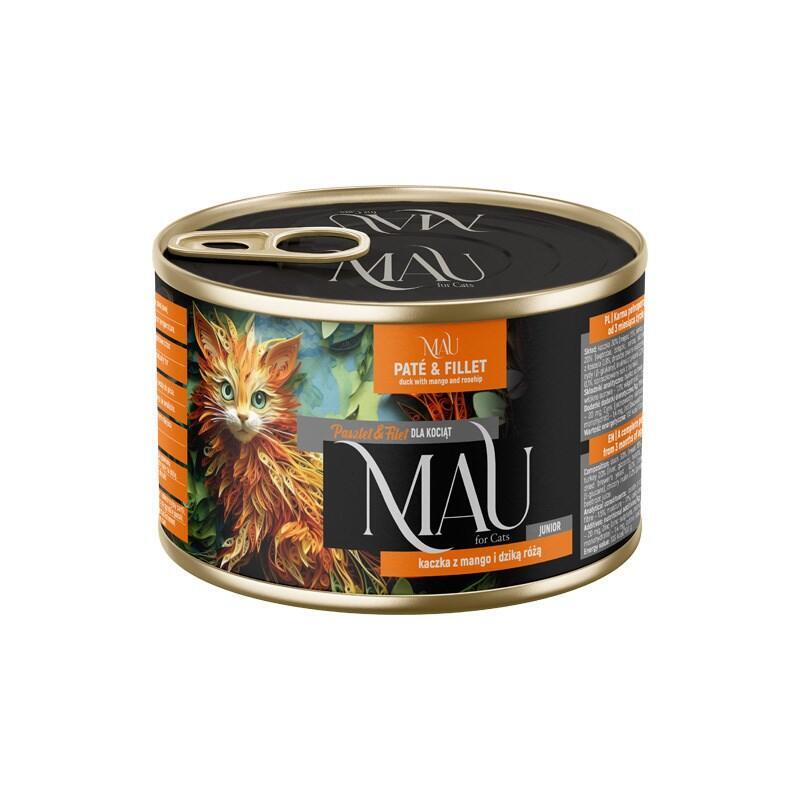 Mau Pate And Fillet Junior Duck With Handle And Rosehip - Comida Húmeda Gatos - 185G