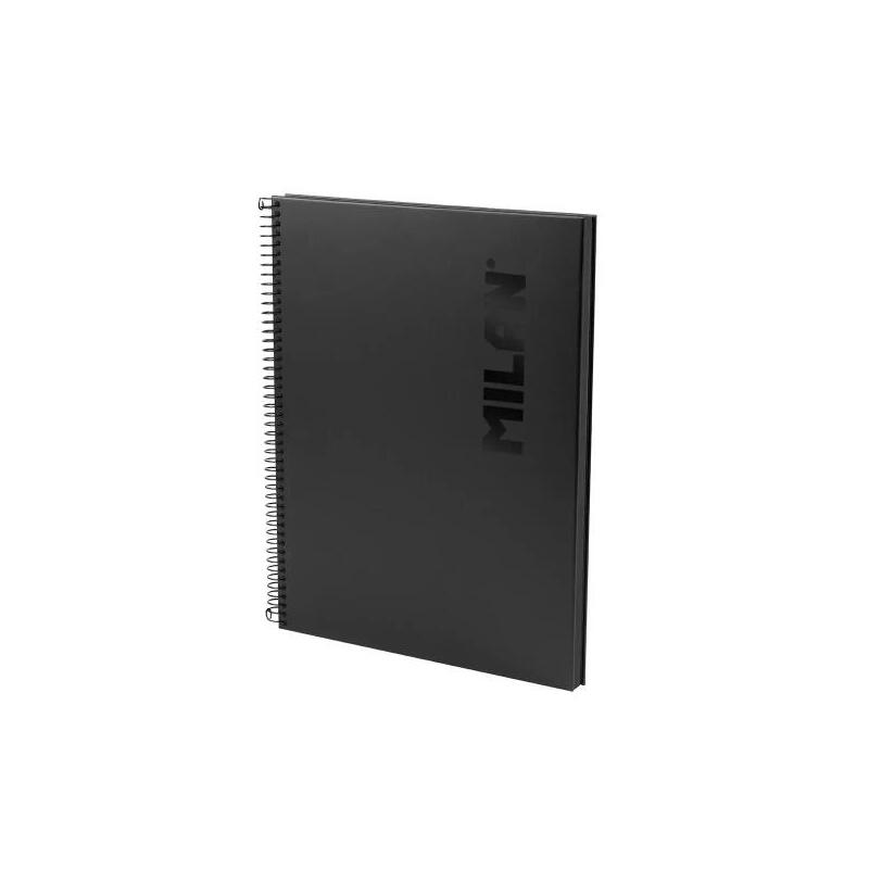 Milan Shadow Notebook Espiral Formato A4 Pautado 1 Line - 80 Hojas 95 Gr/M2 Microperforadas And With 4 Taladro
