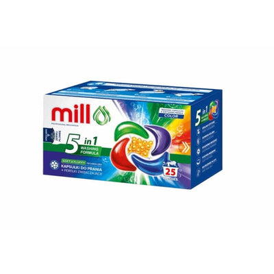 Mill Pro Cápsulas 5K Lavar + Perlas Suavizantes Colour 25 Units (envase Colectivo 8 Units — image 1