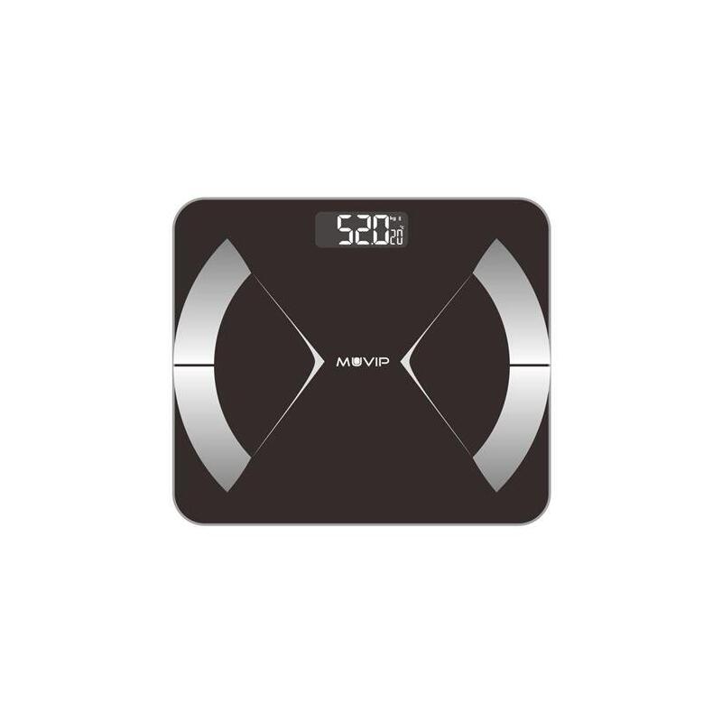 Muvip Body Muscle Scale Bathroom Digital Bluetooth - Screen LCD - Plataforma Glass Tempered - 10 Memorias - We