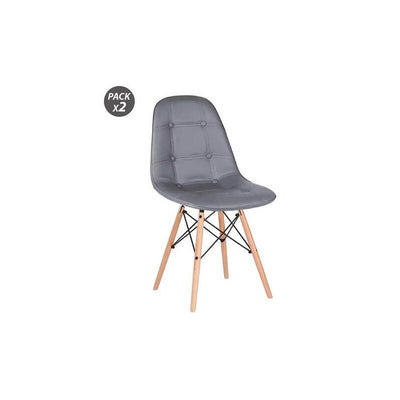 Muvip Pack 2 Chairs Design D300 - Colour Grey — image 1